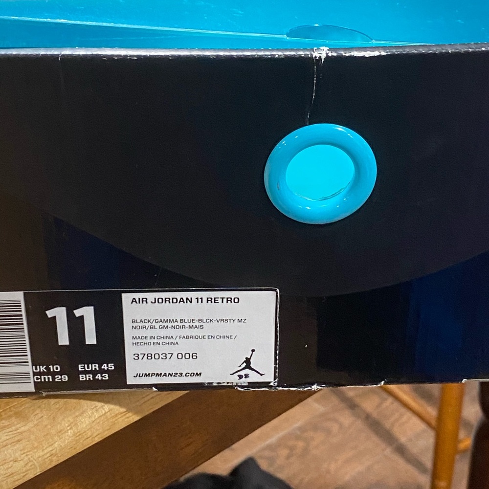 Jordan 11 Gamma Blue (JUST BOX- NO SHOES)